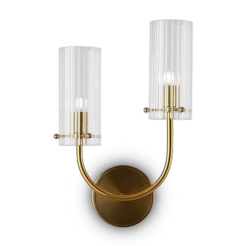 Maytoni Arco Neoklassizistische Wandlampe Messing, Glasschirm