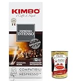 6x Kimbo Espresso Intenso, Aluminiumkapseln kompatibel mit Nespresso Original -Maschinen, Intensität 12/13, 55g + Italian Gourmet polpa 400g