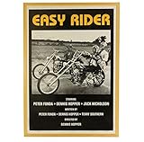 ZOEOPR Plakat Easy Rider 1969 Plakat Klassiker Filmplakat Wandkunst Leinwand Bilder Inneneinrichtung Nordische Plakate und Drucke 50 * 70 cm ohne Rahmen
