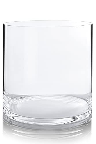 Varia Living Glas-Vase Verschiedene Größen | Gross & klein | zylindrisch | wunderschön als runde Blumenvase | Zylinder auch als Windlicht Deko mit Kerze einsetzbar | klar (Ø 30 cm/H 30 cm)