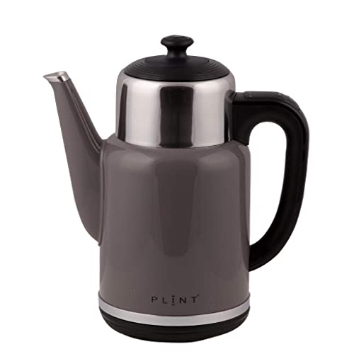 PLINT Almost Black Kettle - 1,7 Litre Capacity - Double Wall Hot Water Kettle for Tea and Coffee - Fast Boil - 1500W Cordless Electric Kettle - BPA Free -Dry Protection - Anti Slip 360° Base Kettle
