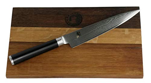 Kai Shun Angebotsset | Allzweckmesser DM-0701 | Klinge 15 cm | Japanisches Messer+ massives Scheidebrett aus Fassholz (Eiche) 25x15 | VK: 149,-