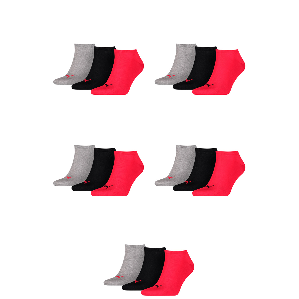 15 Paar Puma Sneaker Invisible Socken Gr. 35 - 49 Unisex für Damen Herren Füßlin...