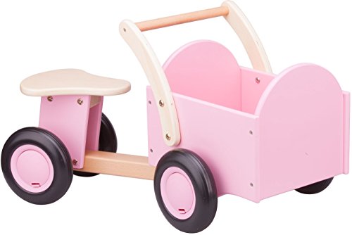 New Classic Toys - 11404 - Spielfahrzeuge - Kinder Holz-Rutscher Rutschauto mit Kasten in Rosa