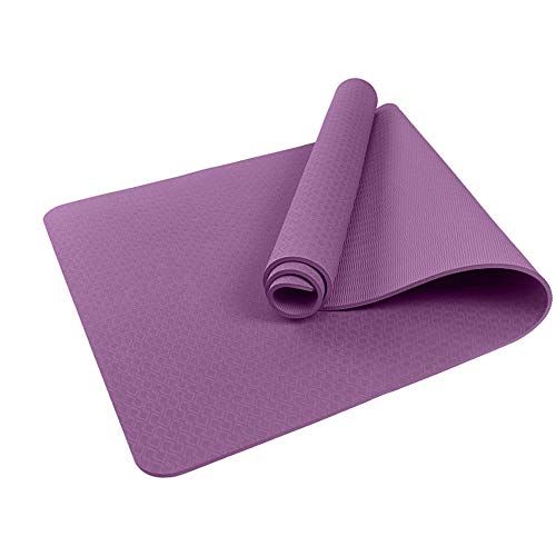 Zhengowen Yogamatte, Yoga- und Pilates-Matte, 78,7 cm breit, 8 mm dick, hohe Dichte, rutschfeste Trainingsmatte für Zuhause (Farbe: Lila, Größe: 183 x 80 x 0,8 cm)
