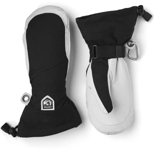 Hestra Henrik Ski-Handschuh Leder Pro Model kurz, Damen, 30611, Black/Off White, 8