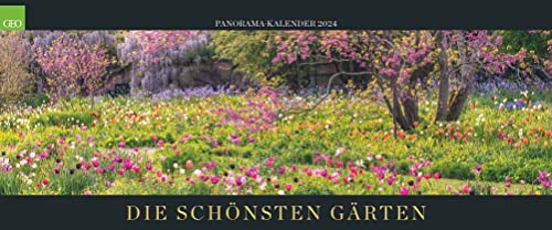 GEO SAISON Panorama: Die schönsten Gärten 2024 - Panorama-Kalender - Wand-Kalender - Groß-Format - Bildkalender - 120x50 cm