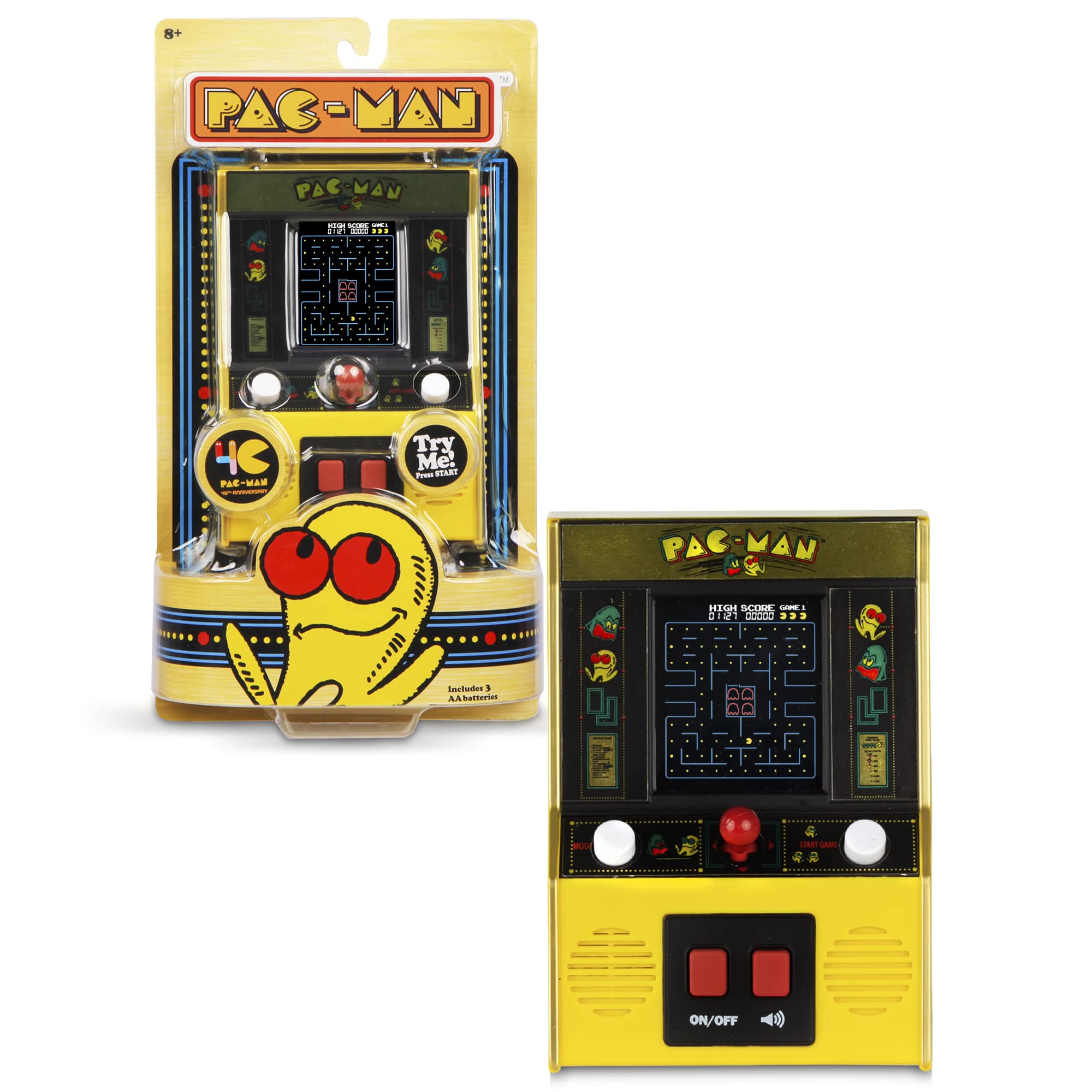 Basic Fun 09530 Classics Pac-Man Color LCD Retro Mini Arcade Spiel