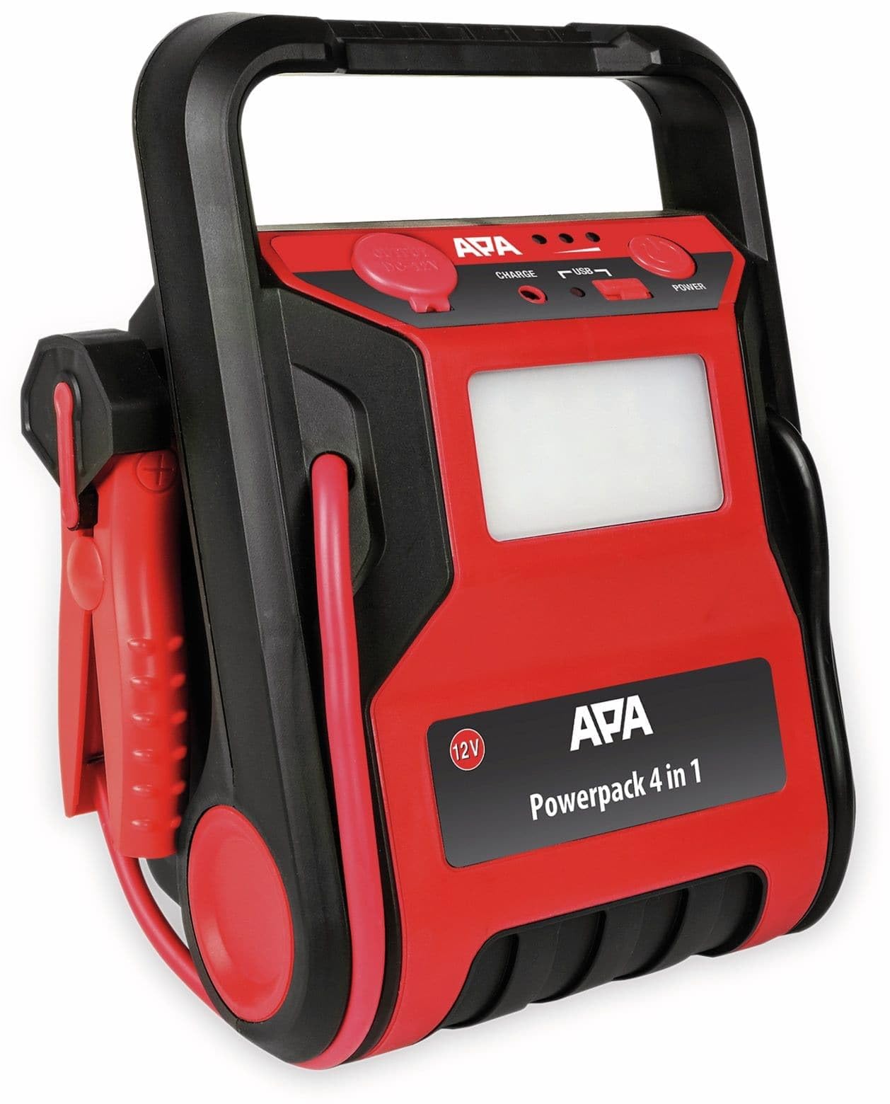 APA 16553 Starthilfe Power Pack, mit Kompressor, Arbeitsleuchte, Energiestation, 12V, 7000mAh