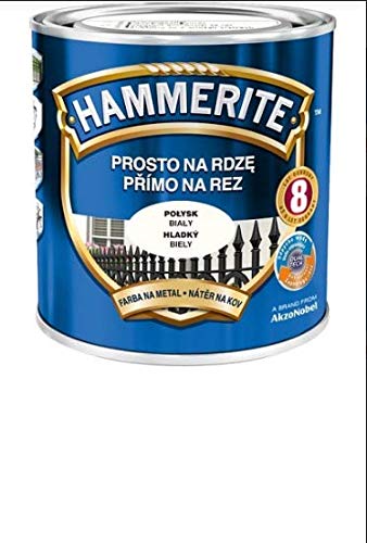 Hammerite Metallschutz-lack Lack Rostschutz 2,5 l Glänzend (Glänzend Weiß)