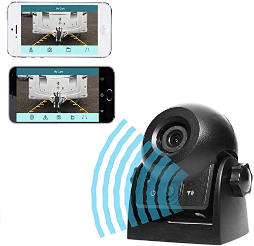 Auto Rückfahrkamera WiFi Magnetische Kamera Wasserdicht IP68-Backup-AutoKamera mit intelligenter APP kompatibel mit Android und iPhone Nachtsicht für Kfz, SUV, Van, Anhänger (Black)