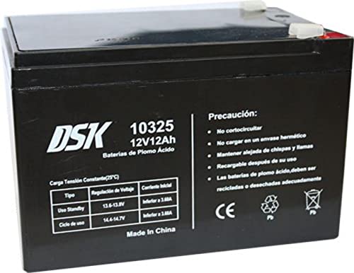 DSK 10325 – Akku Blei Acido 12 V 12 Ah, schwarz