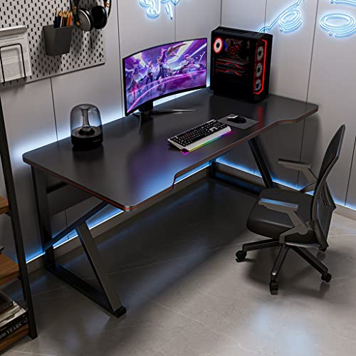KSTUFF Ergonomischer PC-Computertisch, Gaming-PC-Schreibtisch, große Gaming-Schreibtische, Workstation-PC-Schreibtisch für das Heimbüro mit CPU-Ständer, L 80 cm Vision