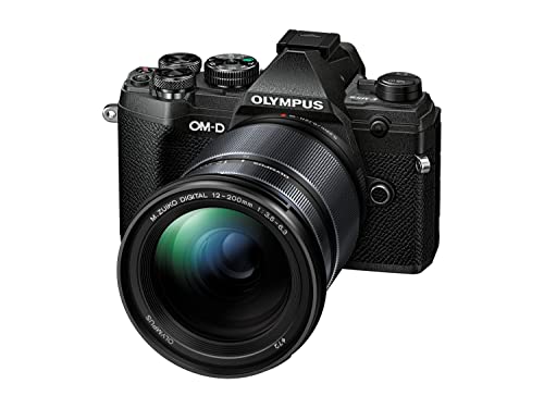 Olympus OM-D E-M5 Mark III Kit, Systemkamera (20 MP, 5-Achsen Bildstabilisator, leistungsstarker Autofokus, elektr. OLED-Sucher, 4K-Video, WLAN), schwarz inkl. 12-200 mm F3.5-6.3 M.Zuiko Objektiv