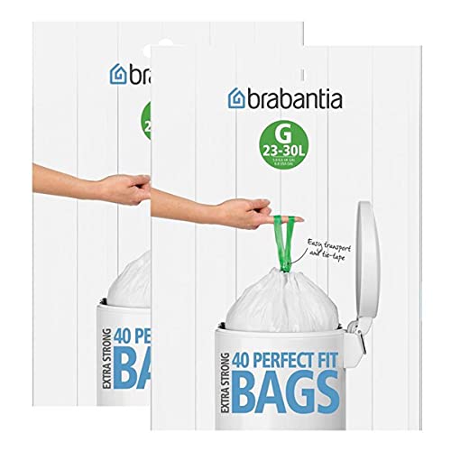Brabantia Müllbeutel Spenderverpackung 30 l (G) 40 Stück (2 Pack)