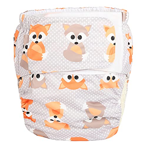 1 XL Erwachsene Stoffwindel Windel Harninkontinenz Tasche Wiederverwendbarer Einsatz Klettverschluss ABDL Age Play 26,7 Zoll bis 50,4 Zoll,F