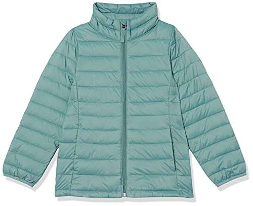 Amazon Essentials Light-Weight Water-Resistant Packable Mock Puffer Jackets Jacke, Grün, 8 Jahre