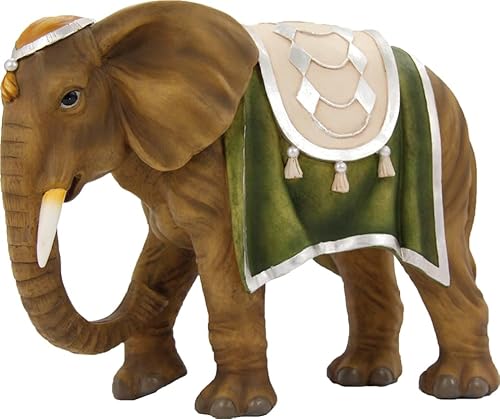 FADEDA Elefant/Höhe: 21cm/handbemalt/detailgetreue Krippen Figuren - Weihnachten Tisch Dekoration Krippe Zubehör