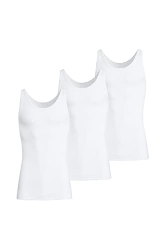 con-ta DOPPELRIPP Unterhemd (3er Pack), Unterwäsche für Herren, Unterhemd mit perfektem, Achselshirt aus weicher Baumwolle, in Weiß, Größe: 7