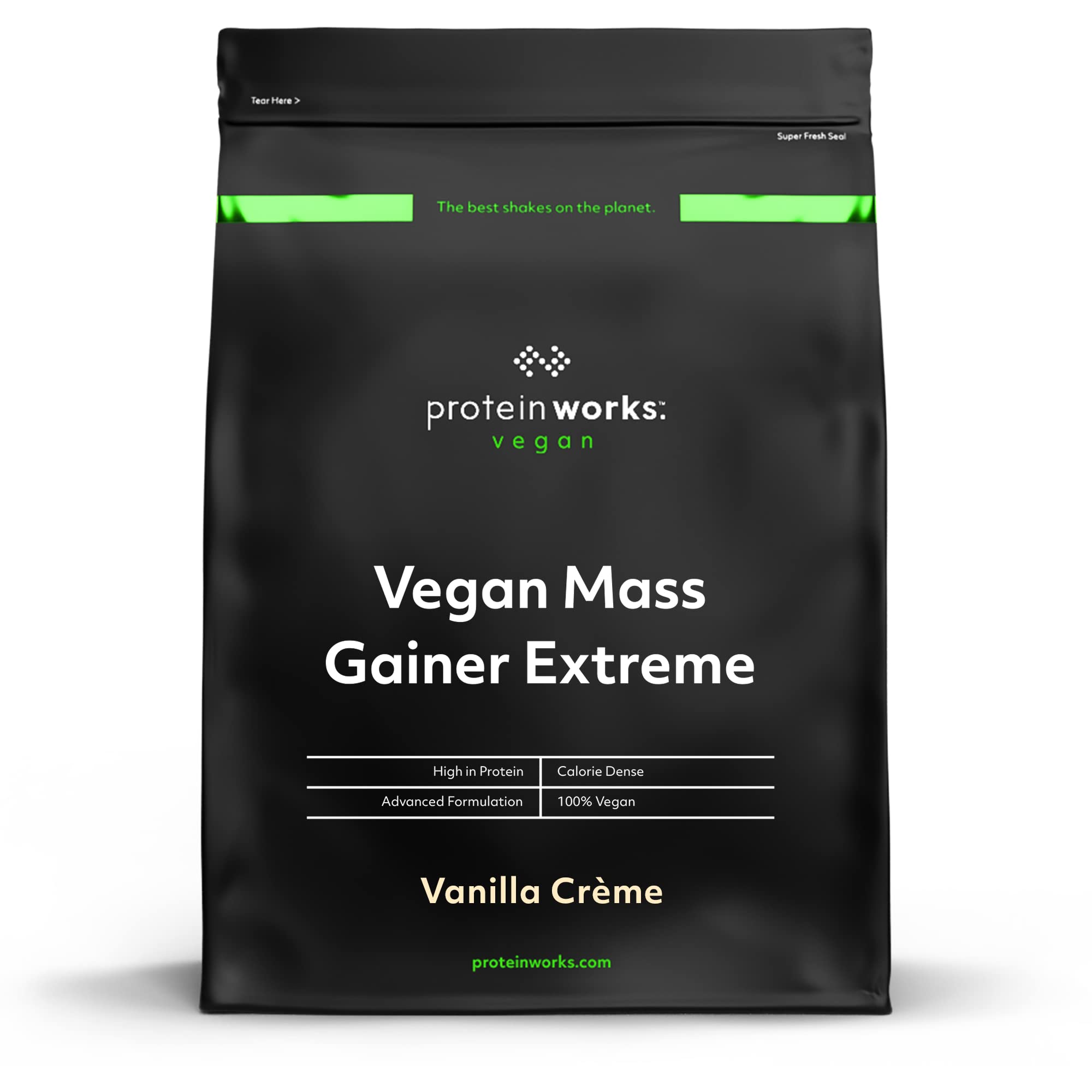Vegan Mass Gainer Extreme | Vanillecreme | Kalorienreicher & Proteinreicher Pulver-Shake | Kohlenhydratreicher Weight Gainer | THE PROTEIN WORKS | 1kg