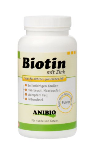 Anibio Biotin Pulver 220g Ergänzungsfutter für Hunde und Katzen, 1er Pack (1 x 220 g)