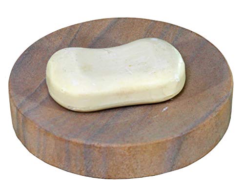 KLEO Marmor Stein Seifenschale Seifenhalter Seifenkiste Bad Badezimmer Zubehör - Marble Stone Soap Dish (Regenbogen)