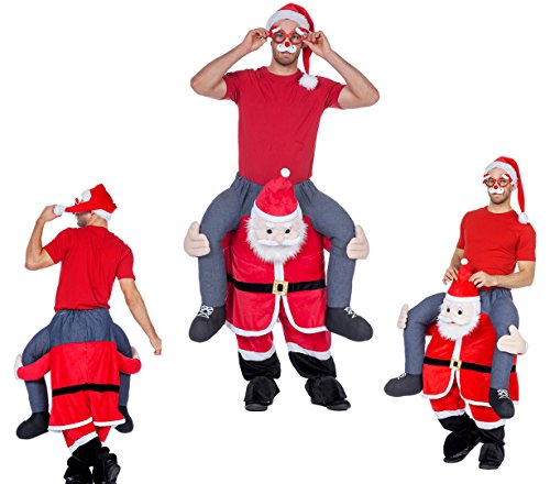 Huckepack Kostüm - Mann auf Weihnachtsmann - Wilbers Gr. M/L - Hucke Pack Huckepack