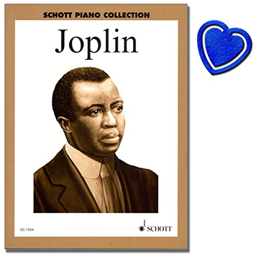 Ausgewählte Ragtimes von Scott Joplin - Reihe: Schott Piano Collection - Klavier Noten [ Peacherine Rag, Weeping Willow, Scott Joplin's New Rag ] - mit bunter herzförmiger Notenklammer