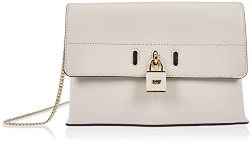 DKNY Women's Palmer Clutch Bag in Smooth Leather Crossbody, Pebble