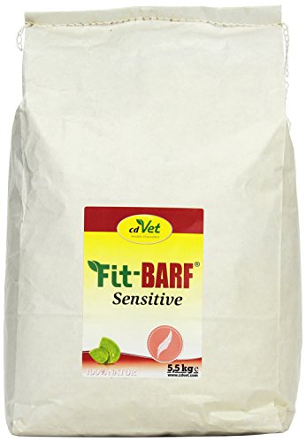 cdVet Naturprodukte Fit-BARF Sensitive 5,5 kg - Hund&Katze - getreidefrei - ausgeglichene Ernährung bei Rohfütterung - Bauchspeicheldrüsen-, Nieren-, Leber-, Reduktionsdiäten - Vitamine - BARFEN -