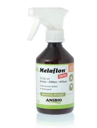 Anibio Melaflon Spray 300 ml gegen Flöhe, Zecken, Milben Ungeziefer Schutz für Hunde & Katzen