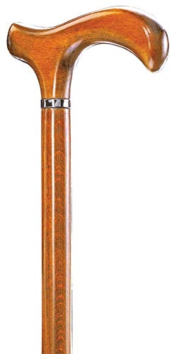Gehstock Melbourne Classic Cognacfarben Farbe Braun Material Buche Länge 80cm Bis 112cm Belastbar Bis 100kg