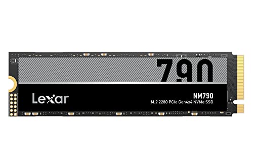 Lexar NM790 512GB Interne SSD, M.2 2280 PCIe Gen4x4 NVMe 1.4 SSD, Bis zu 7200MB/s Lesen, 4400MB/s Schreiben, Interne Solid-State-Laufwerk für PS5, PC, Laptop und Gamer (LNM790X512G-RNNNG)