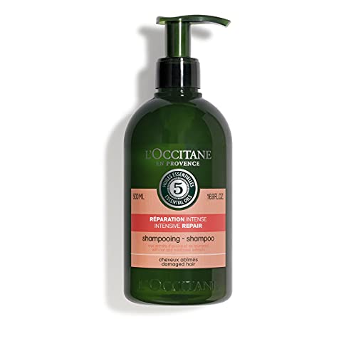 L'OCCITANE Intensiv Repair Shampoo: silikonfreies Shampoo, 3x kräftigeres Haar*, stärkt sprödes Haar, enthüllt Glanz, mit Vitamin B5, vegan
