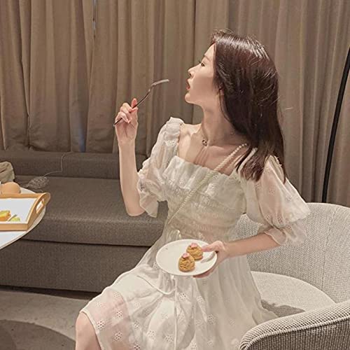 ZYONG Französisch Sommerkleid Spitze Chiffon Japan Stil Kawaii Elegante Vintage Kleid 2021 Frauen Weiße Hauchhülse Koreanische Stil Fairy Kleid