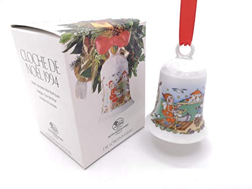 Hutschenreuther Weihnachtsglocke 1994 Ostseeinsel, mit Originalverpackung, Porzellanglocke Weihnachten Baumschmuck Glocke Design von Ole Winther / Porcelain bell / Campanella porcellana