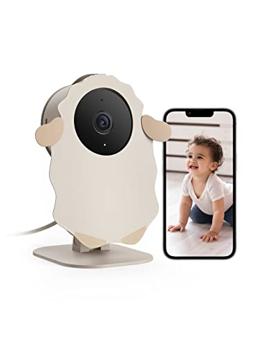 nooie Babyphone Kamera, 1080P Baby IP-Kamera, Videomonitor für Babys mit Kamera und App, bidirektionales Audio mit Gegensprechanlage, Nachtsicht, Bewegungserkennung und Sound
