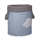 Funny Baby 623202 - juguetero gepolstert, Design Spots und Wolken 30 x 40 cm, Blau