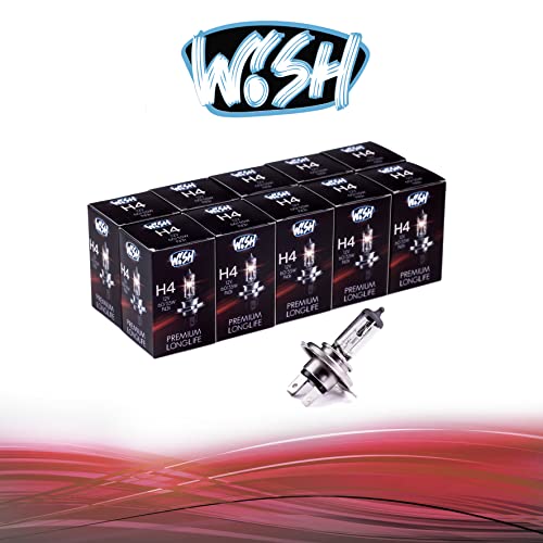 Wish® H4 LongLife 12V 60/55W P43t Halogen Glühbirnen Lampen Scheinwerferlampen E1 Prüfzeichen (H4 LongLife Vorteilspack)
