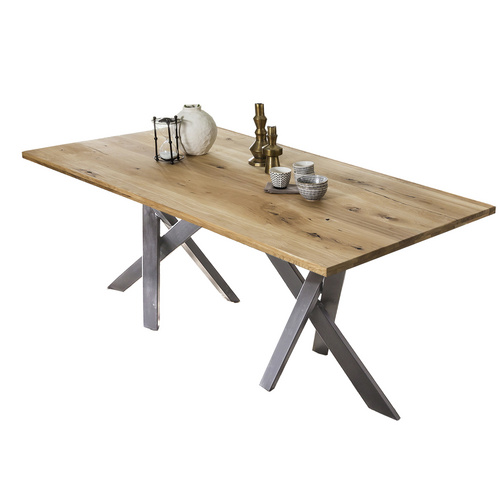 SIT Tisch »TABLES & CO«, HxT: 76 x 100 cm, Holz - braun | silberfarben
