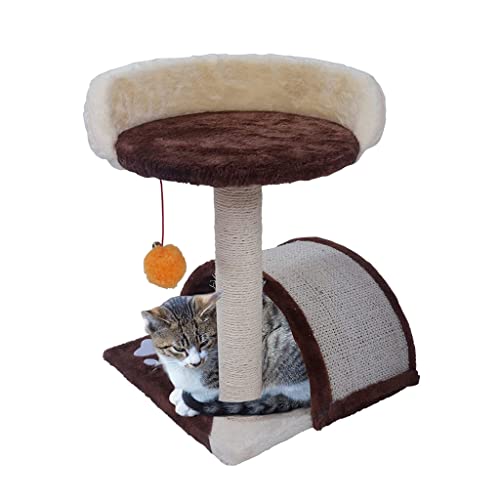 Kletternde Katze Katzenhaus Katzenkratzbaum Katzenklettergerüst mit Sisalseil Katzenbett und Kratzbaum Interaktiver baumelnder Ball Katzenturm Katzenbaum