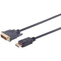 S/CONN maximum connectivity Displayportkabel-Displayport Stecker 20p auf DVI 24+1 Stecker, vergoldete Kontakte, 10m (77498-1)