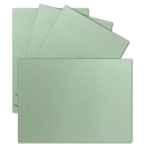 150 Einzel-Karten DIN A6 - 10,5 x 14,8 cm - 240 g/m² - Eukalyptus - Tonkarton - Bastelpapier - Bastelkarton- Bastel-karten - blanko Postkarten