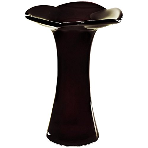 CRISTALICA VaseBouquet Vase Blumenvase VIP Stiller Schwarz H 20 cm Handgemachte und Mundgeblasene Glasvase Tischvase