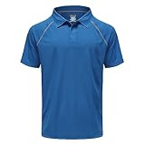 MOHEEN Herren Poloshirt/Funktionsshirt in Übergrößen M bis 4XL - für Sport Freizeit und Arbeit (Blau,5XL)