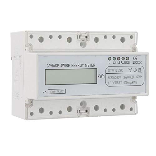 220 / 380V 20-80A Energieverbrauch Digitaler Stromzähler, 3-Phasen KWh Zähler mit Digital LCD KWh Meter