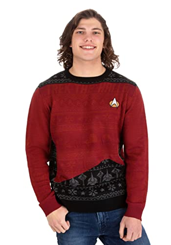 Numskull Unisex Star Trek The Halls Offizieller Strickpullover Weihnachtspullover, Größe XL – Ugly Novelty Christmas Sweater Geschenk