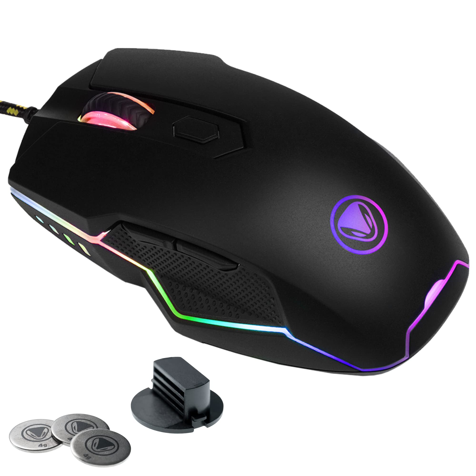 snakebyte PC GAME:MOUSE ULTRA - LED RGB Gaming Maus / 16.8 Mio Farben/hohe Präzision/max. Beschleunigung 50G/ optischer Sensor bis zu 16000DPI / reibungsarme Gleitfläche / 5 programmierbare Tasten