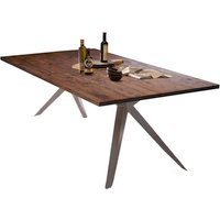 SIT Tisch »TABLES & CO«, HxT: 74,5 x 100 cm, Holz - braun | silberfarben