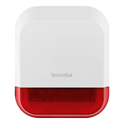 TechniSat TECHNISMART Außensirene - Erweiterung für das TECHNISMART Alarmsystem (Einbruchalarm, 115 dB Lautstärke, rot blinkendes Licht, IP54, kabelloser Batteriebetrieb, einfache Einbindung)